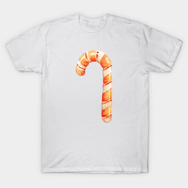 orange candy cane T-Shirt by shoko